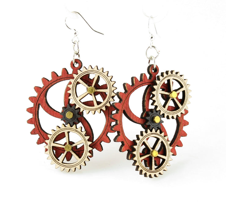 Kinetic Gear Earrings 5005A