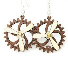 Kinetic Gear Earrings 5006A