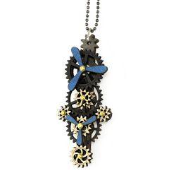 Kinetic Vertical Propeller Gear Necklace 6005E