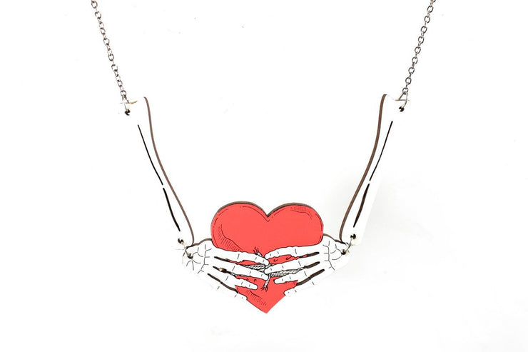 Bone Heart Necklace 