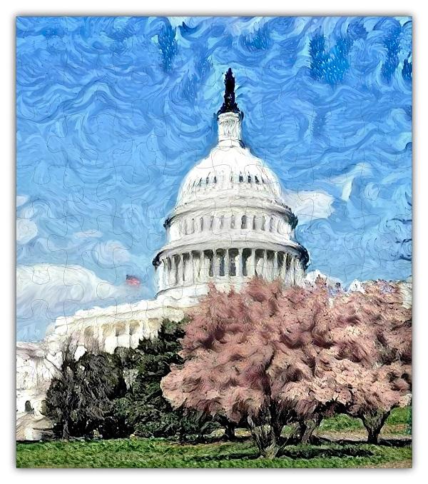 U.S. Capitol Oil Painting Jigsaw Puzzle 
