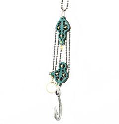 Block and Tackle Pulley Hook Necklace 7004D