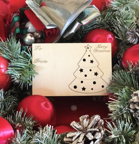 Christmas Tree Holiday Ornament Card 