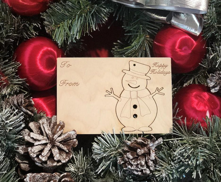 Snowman Holiday Ornament Card 