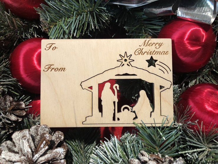 Nativity Holiday Ornament Card 
