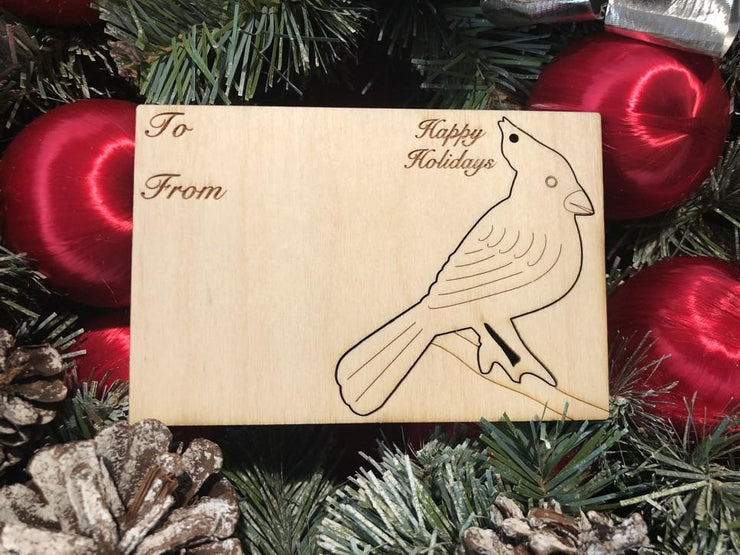 Cardinal Holiday Ornament Card 
