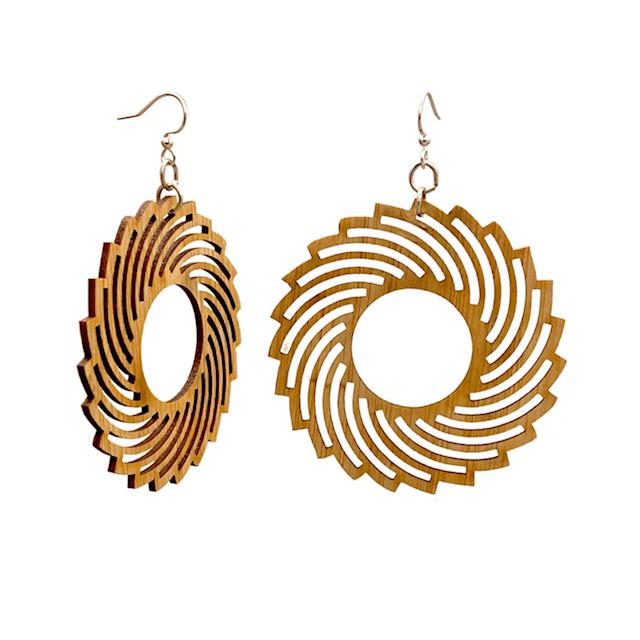 Spiral Bamboo Earrings 