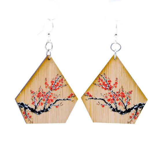 Cherry Blossom Bamboo Earrings 