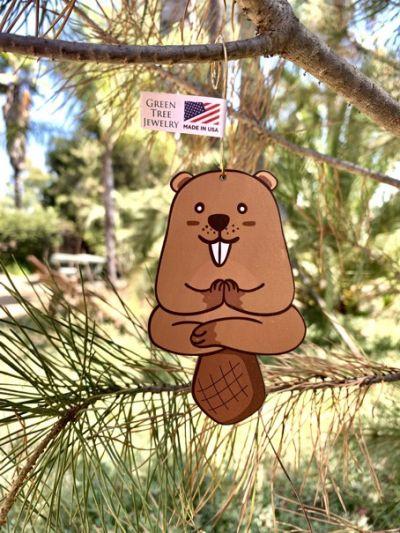 Yoga Beaver Ornament 