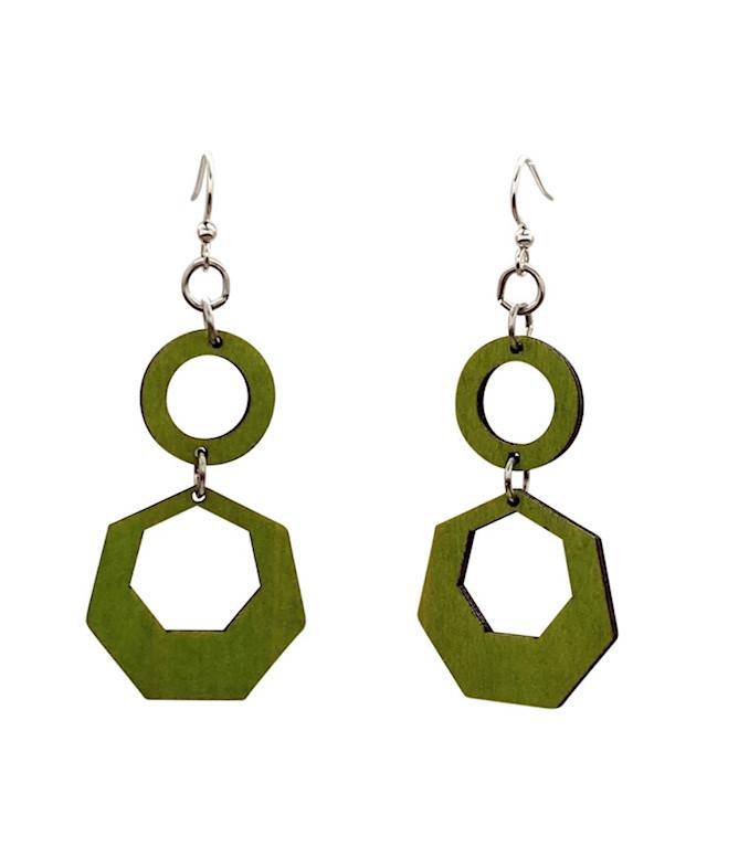 Heptagon Dangle Earrings 